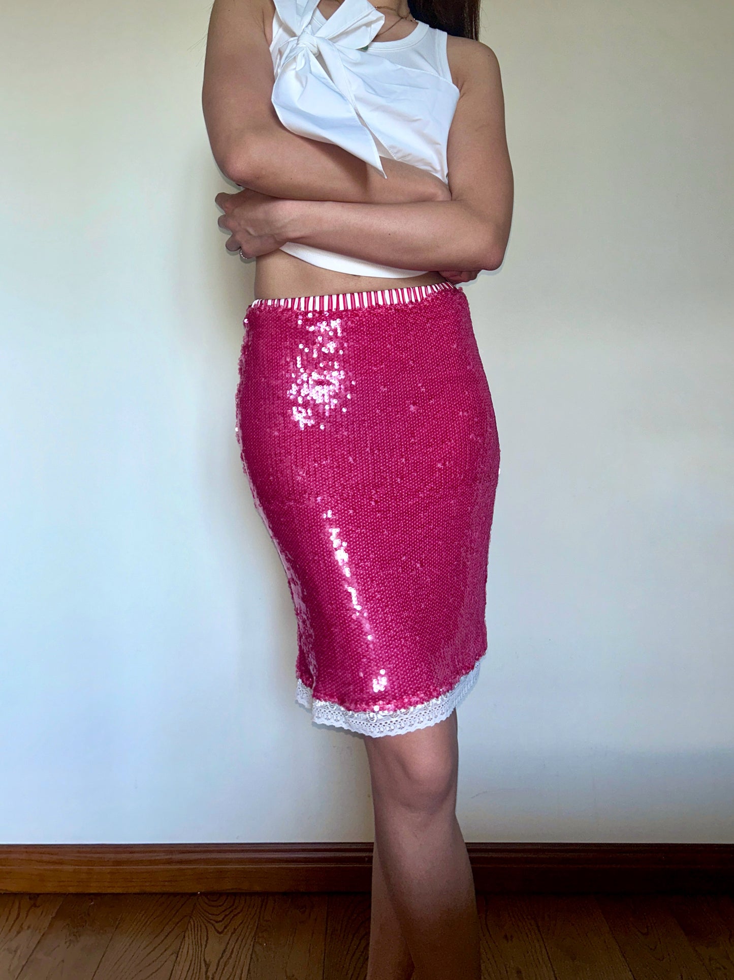 White Tiered Ruffle Tank Top Cotton Statement Piece