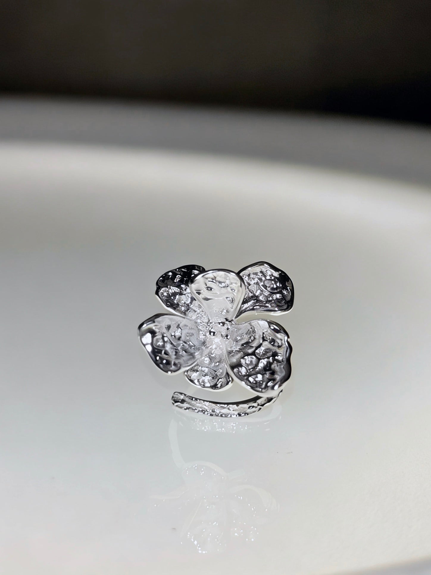 Cherry Blossom Quiet Danger Adjustable Ring