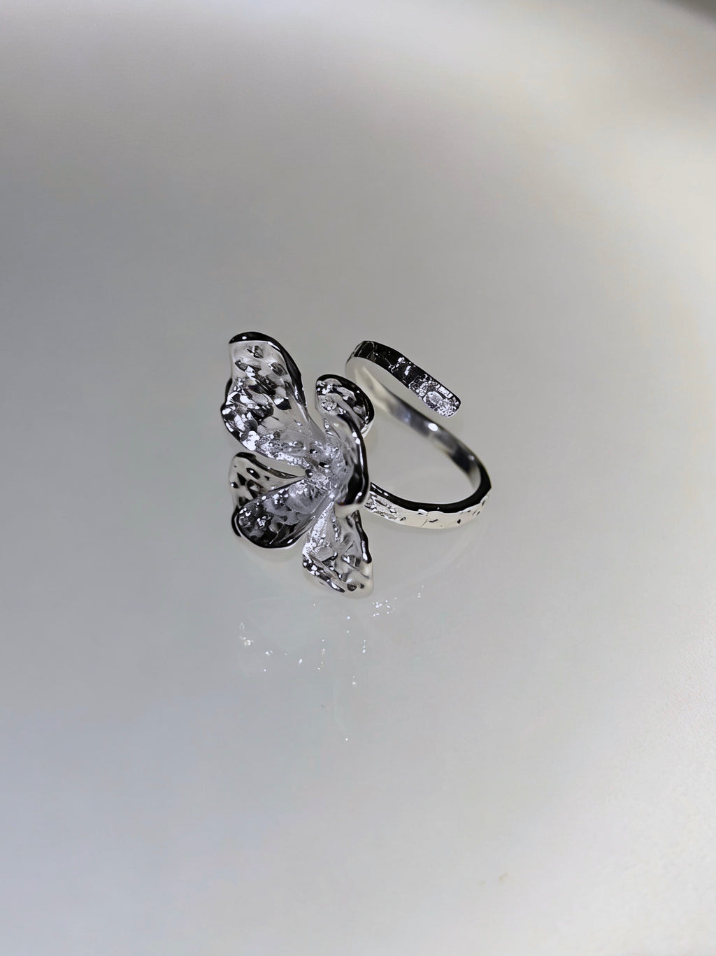 Cherry Blossom Quiet Danger Adjustable Ring