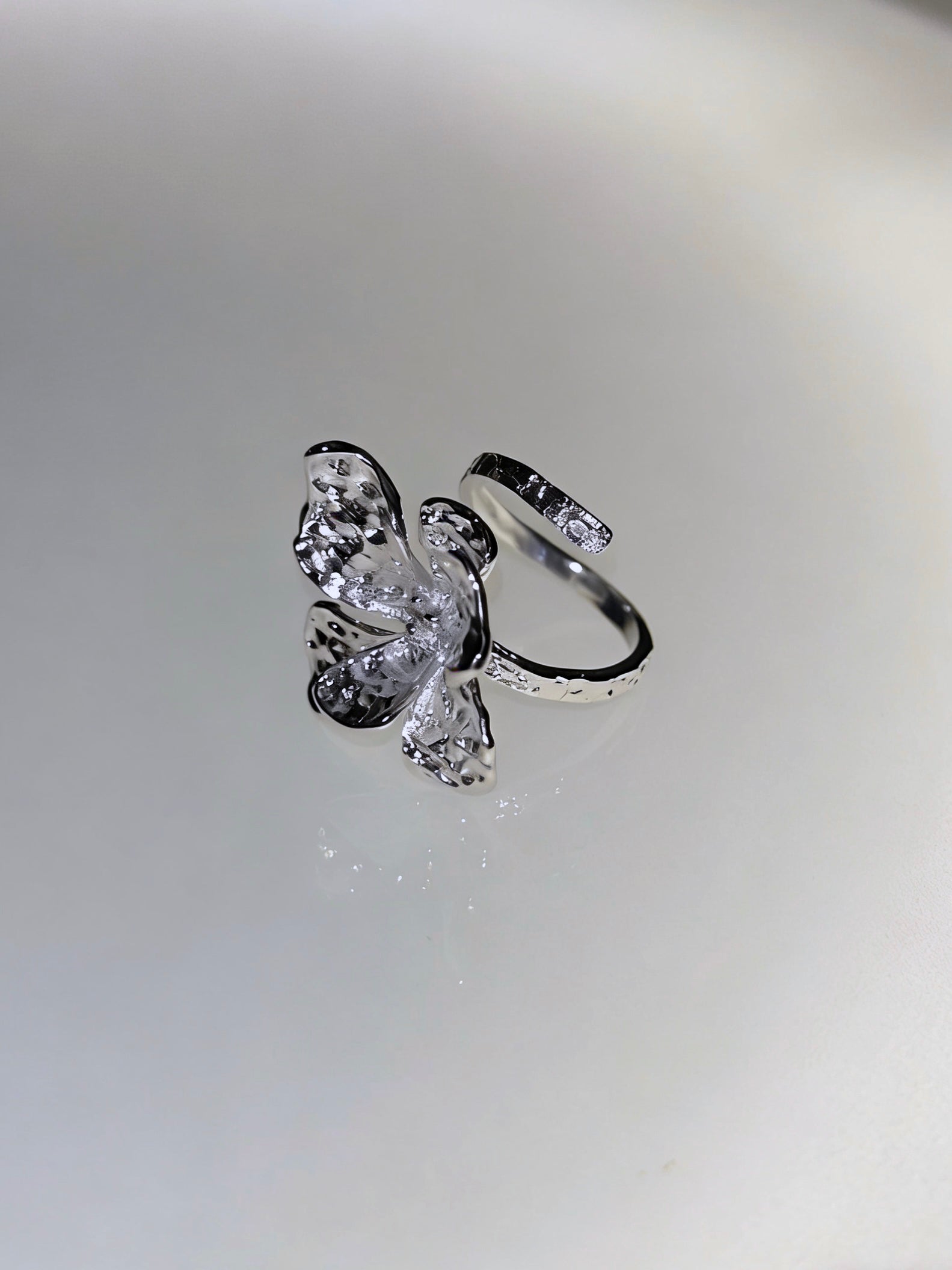 Cherry Blossom Quiet Danger Adjustable Ring