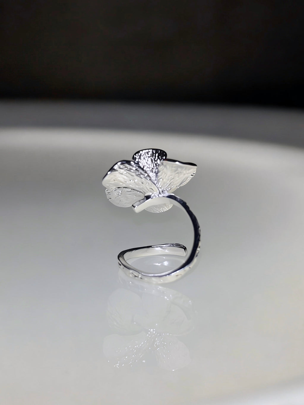 Cherry Blossom Quiet Danger Adjustable Ring