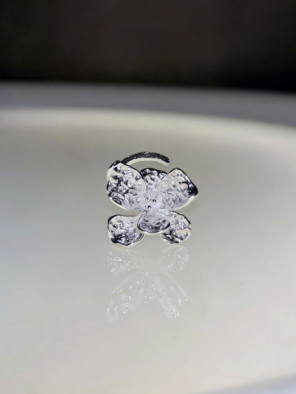 Cherry Blossom Quiet Danger Adjustable Ring