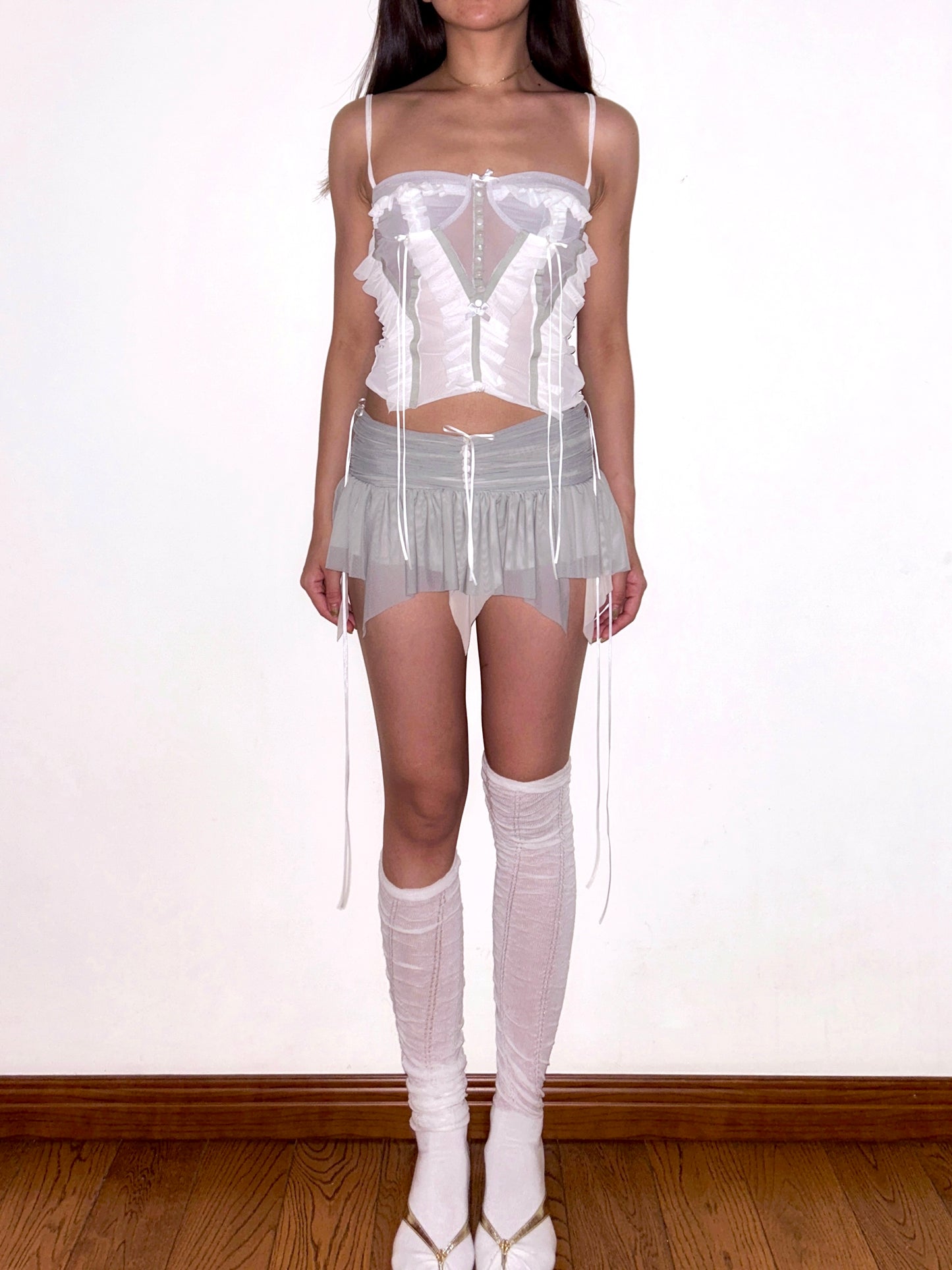 Gothic Romantic Ballet Mesh Set & Sheer Panels