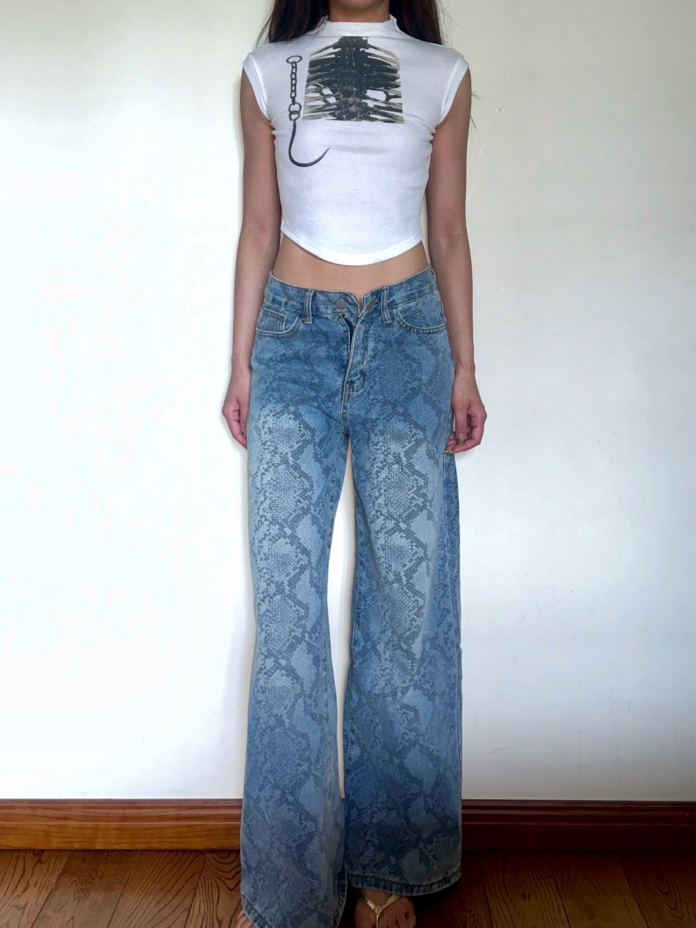 White Sleeveless X Ray Street Style Turtle Neck Top