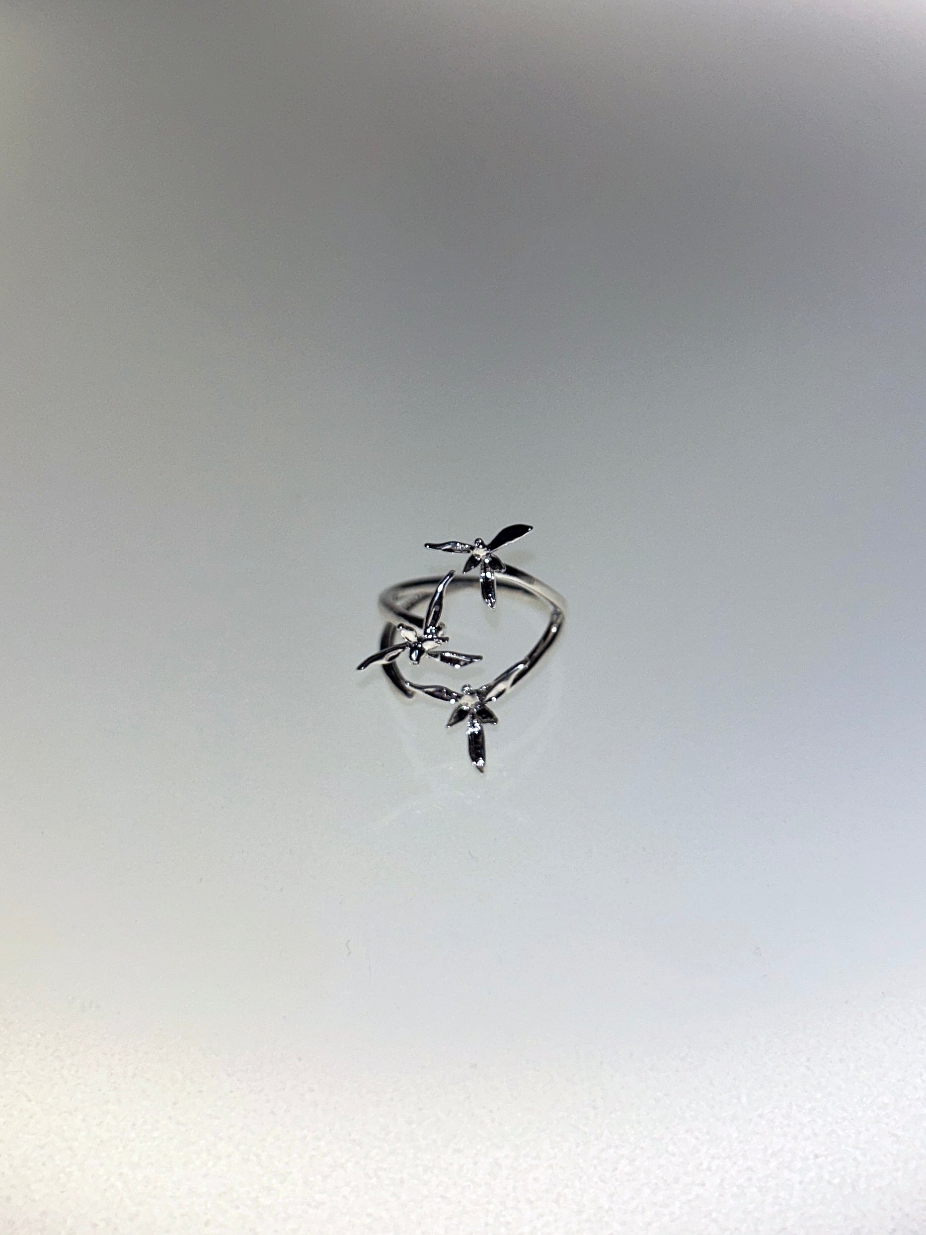 Orchid Linear Rhythms Adjustable Ring